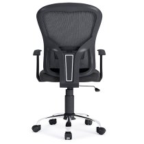 Tarvin Mesh Fabric Home And Office Chair In Black