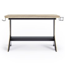 Justine Wooden Laptop Desk In Black And Oak