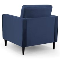 Herbart Plush Velvet Armchair In Blue