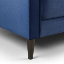 Herbart Plush Velvet Armchair In Blue