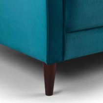 Herbart Plush Velvet 2 Seater Sofa In Teal