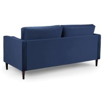 Herbart Plush Velvet 3 Seater Sofa In Blue