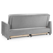 Elegances Plush Velvet Sofa Bed In Grey