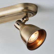 Westbury LED 4 Lights Plate Spotlight In Antique Brass