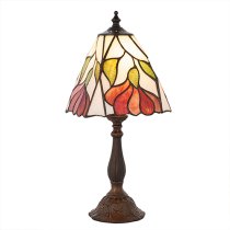 Botanica Small Tiffany Glass Table Lamp In Dark Bronze