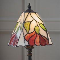 Botanica Small Tiffany Glass Table Lamp In Dark Bronze