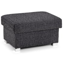 Walcott Fabric Foot Stool In Grey