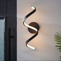 Astral LED Metal Wall Light In Textured Black