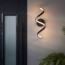 Astral LED Metal Wall Light In Textured Black