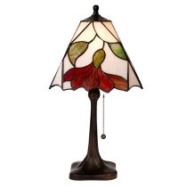 Botanica Medium Tiffany Glass Table Lamp In Dark Bronze