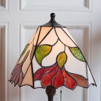 Botanica Medium Tiffany Glass Table Lamp In Dark Bronze