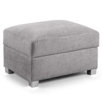 Verna Fabric Foot Stool In Grey