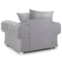 Verna Scatterback Fabric Armchair In Grey