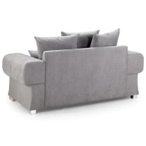 Verna Scatterback Fabric 2 Seater Sofa In Grey