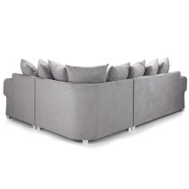 Verna Scatterback Fabric Corner Sofa Right Hand In Grey