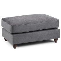 Winston Fabric Foot Stool In Grey