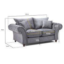 Winston Fabric 3+2 Seater Sofa Set In Grey