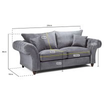 Winston Fabric 3+2 Seater Sofa Set In Grey