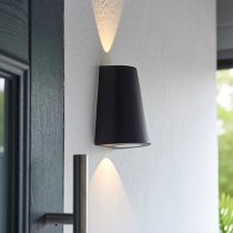 Helm LED 2 Lights Wall Light In Textured Black