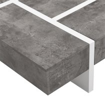 Nova Square Storage Coffee Table In Concrete Effect And White