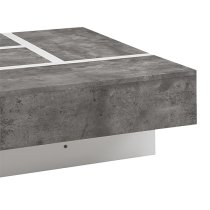 Nova Square Storage Coffee Table In Concrete Effect And White