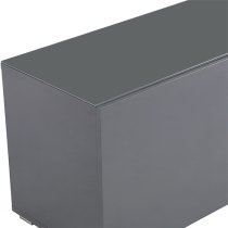 Genie Wide High Gloss TV Stand In Grey With LED Lighting