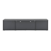 Prieto High Gloss TV Stand Sideboard In Grey With LED Lights