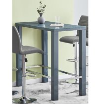 Jam Rectanuglar Glass Grey Bar Table 4 Ritz Grey White Stools