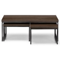 Barras Wooden Nesting Coffee Tables In Dark Oak