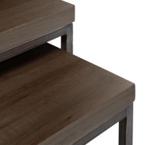 Barras Wooden Nesting Coffee Tables In Dark Oak