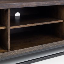 Barras Wooden TV Stand With 2 Doors In Dark Oak