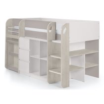 Sadiki Wooden Midsleeper Bunk Bed In Taupe