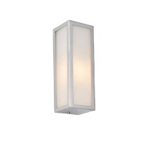 Newham Small Wall Light In Chrome With Frosted Glass Diffuser