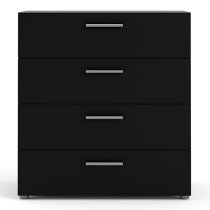 Perkin Wooden Chest Of 4 Drawers In Black