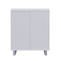 Sydney High Gloss Shoe Cabinet With 2 Door 1 Drawer In White