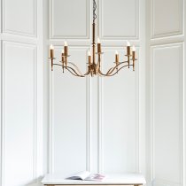 Stanford 8 Lights Pendant Light In Antique Brass