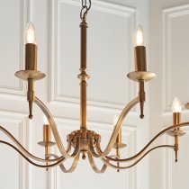 Stanford 8 Lights Pendant Light In Antique Brass