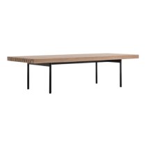 Okonma Wooden Coffee Table With Metal Legs In Oak