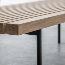 Okonma Wooden Coffee Table With Metal Legs In Oak