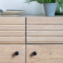 Okonma Wooden Sideboard With Metal Legs In Oak