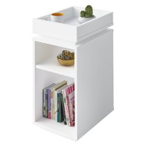 Nuneaton Wooden Storage Side Table In White