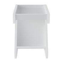 Nuneaton Wooden Z Shape Side Table In White