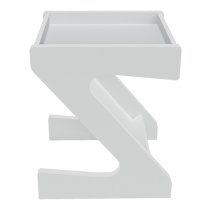 Nuneaton Wooden Z Shape Side Table In White