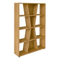 Nuneaton Medium Wooden Bookcase In Oak Effect