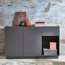 Luca Wooden Sideboard With 2 Doors In Matt Grey