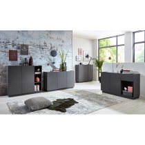 Luca Wooden Sideboard With 2 Doors In Matt Grey