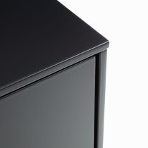 Abrina Wooden Bedside Cabinet With 2 Drawers In Anthracite