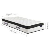 Silvis Cloud Pocket Sprung Single Mattress In White