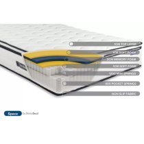 Silvis Space Pocket Sprung Single Mattress In White