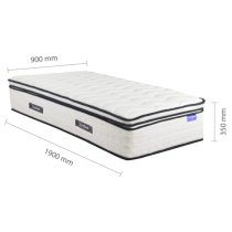 Silvis Space Pocket Sprung Single Mattress In White